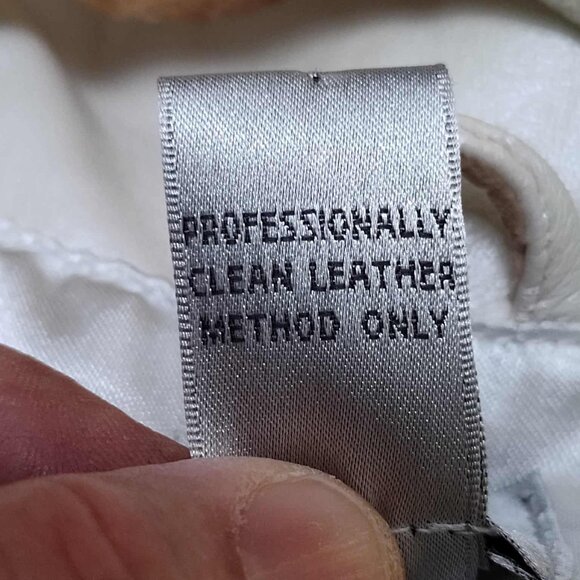 Chico's Cream-colored shimmer leather‎ jacket Medium to Large - Picture 10 of 13